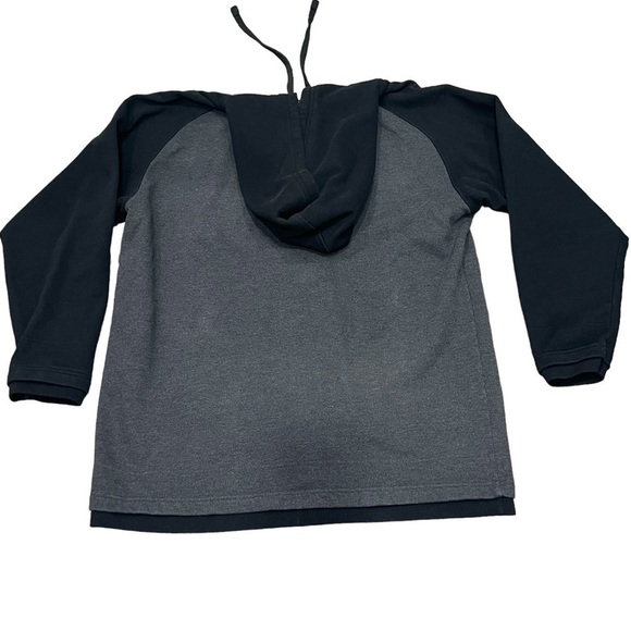 Avirex Vintage Black Gray Big Logo Y2K Zip Front Hoodie Jacket XL - Picture 2 of 7